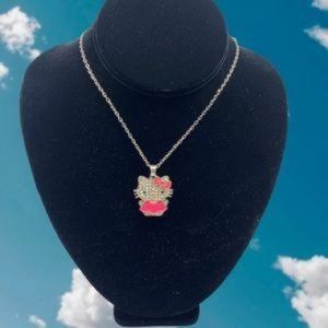 Hello Kitty Silver Kitty Necklace NWT
